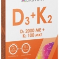 Витамин D3 2000 МЕ + К2 100 мкг таб 60 шт Liksivum 
