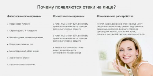 Причины отеков на лице